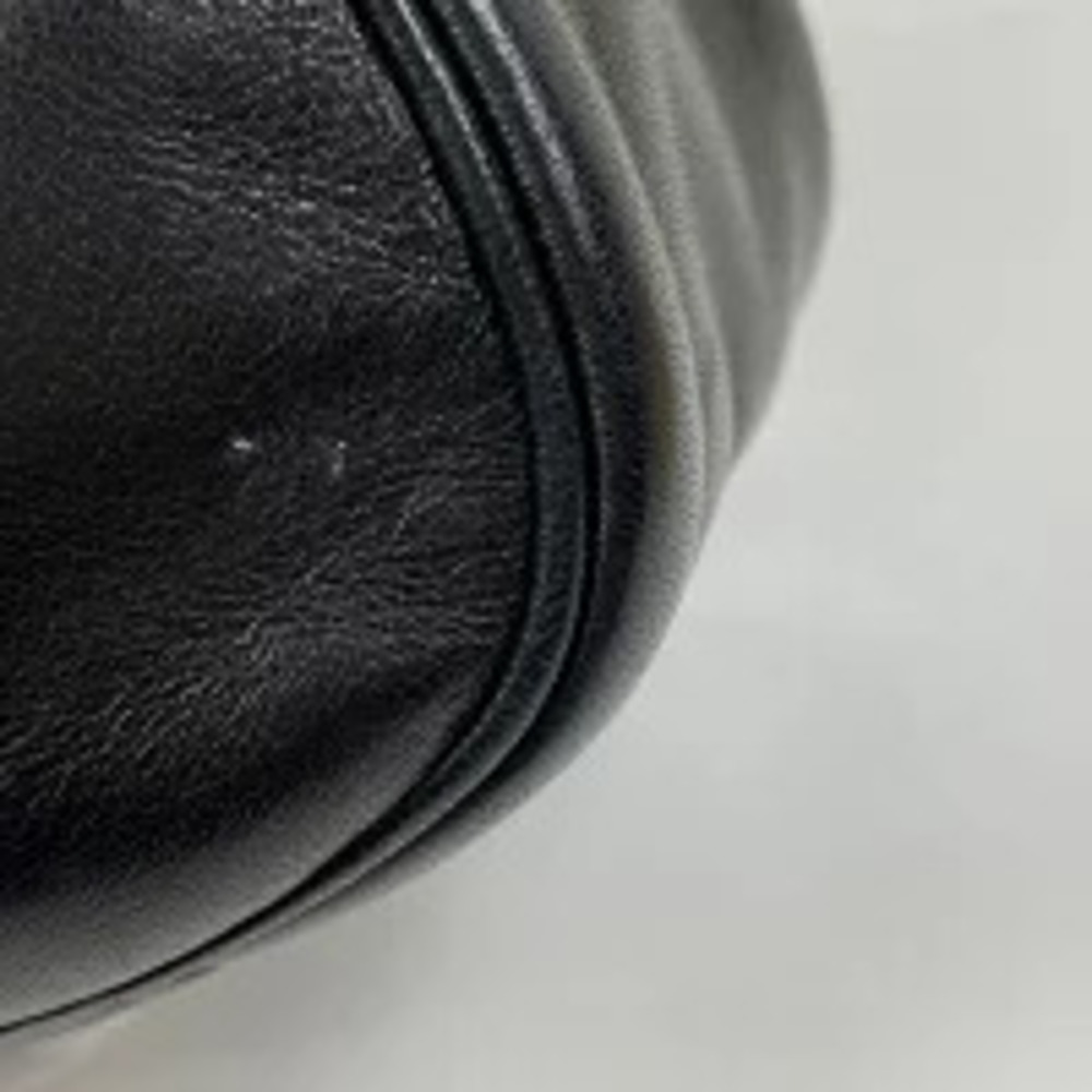 Prada Shoulder Fringe Bag Tassel Nero Leather Black Hobo Handbag